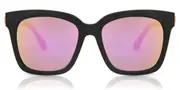 DIFF Bella /S Polarized matte black+pink mirror polarized lens Women’s Sunglasses Black Size 53