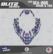 Graphics Kit for SEA-DOO SPARK TRIXX JETSKI ALL YEARS 16MIL Blitz Series - CM