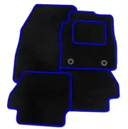 HONDA JAZZ 2011 ONWARDS TAILORED BLACK CAR MATS WITH BLUE TRIM