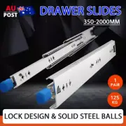 125kg Locking Drawer Slides Heavy Duty Runners Trailer 500-2000mm Draw Slide 2X