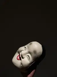 在飛比找Yahoo!奇摩拍賣優惠-日本 能面 面具 阿多福 福氣滿滿 小面 能劇 狂言面