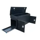 200 x 55 x 80cm Black Aluminium Ute Toolbox Webber BBQ Fridge Slide Tool Box