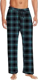 [Generic] Retro Pajama Set Printed Knit Sleep Pant with Pockets and Drawstring