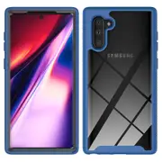 MCC Shockproof Bumper Case Samsung Galaxy Note10 Clear Back Cover Note 10 [Dark Blue]