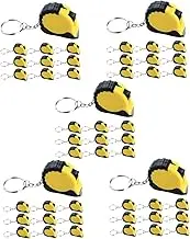 Veemoon 5sets 10pcs Portable Keychain Measuring Tape Retractable Soft Tape Measure Compact Durable for DIY Sewing Carpentry Architecture Easy to Carry for Outdoor Use 10pcs*5