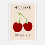 Galrie Henri Matisse - Papiers Découpés - Berggruen & Cie Exhibition Poster, White Frame, A0 84 x 119cm (33 x 47inch)