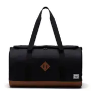 Herschel 40L Heritage Duffle Bag in Black/Saddle Brown