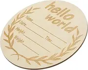SAFIGLE Baby Birth Wooden Sign Toddler Basswood Plywood Round Disc
