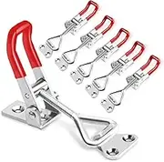6 Pcs Toggle Latch 4001, Adjustable Heavy Duty Clamp, 150Kg 330Lbs Holding Capacity for Smoker Lid Jig, Tool Box Case, Door