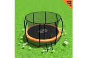 Trampoline Kahuna 12 ft Round Outdoor Kids with Safety Enclosure Net