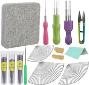 99 Pcs Needles Felting Tools Needles Wool Felting Soft Needle Felting Pad with 3 Sizes Felting Needles for Needle Felting Craft DIY