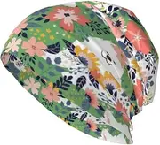 [DJC BOUTIQUE] Chemo Headwear Beanie Hat Bandana for Women Man Hat Turban Headwrap Scarf Fully Lined Dog Puppy Bone Paw Sausage Dog, Green, One Size