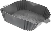 PRETYZOOM Air Fryer Silicone Liner Reusable Baking Mat with Handle Design Washable Silicone Cushion for Air Fryer Heat Resistant Non Stick Liner for Release and Cleanup