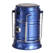 New Camping Light Solar Charging Led Camping Tent Multifunctional Portable Stretching Light(Blue)