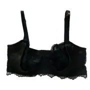 New Victoria's Secret Womens Bra 32DDD Dream Angels Push Up No Pads Black Lace