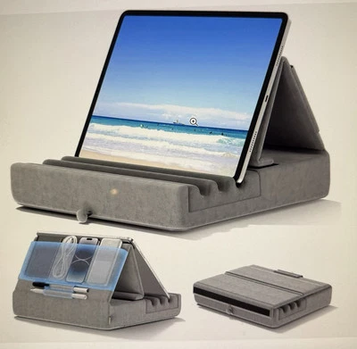 KDD Tablet Pillow Holder, Foldable iPad Stand for Lap, Bed and Desk -Tablet S...