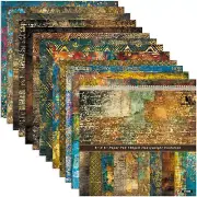 Scrapbook Paper Pad, 24 Sheets Mixture Decoupage Paper, 6" X 6" Cardstock Vintag