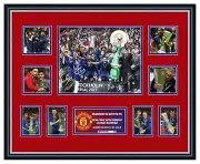 MANCHESTER UNITED FC 2017 EUROPA CUP SIGNED LIMITED EDITION FRAMED MEMORABILIA