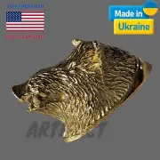 NEW Bronze Knife Pommel WILD BOAR Custom Handmade Rear Bolster Butt Cap Canes