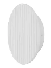 Equinox 200mm LED Colour-Shifting Ribbed Wall Sconce in White Gypsum