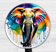 Elephant Badge Holder, Beautiful Elephant Badge Reel, Blue ID Retractable GG6567