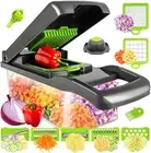 13-In-1 Vegetable Chopper & Slicer - Pro Onion Dicer with 8 Blades - Multifun...