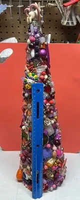 Amazing Handmade Jewel Encrusted Spring Tree About 18 Inches Tall Ooak.