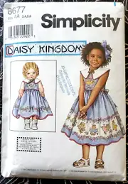 Daisy Kingdom Girls & Doll Dress Pattern Sunday, Easter, Simplicity 8677