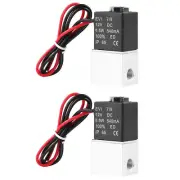 12V DC 2-Way Solenoid Valves 1/4" NC Aluminum Air/Water/Gas -10°C to 80°C