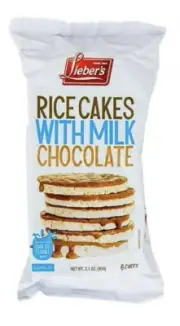 Lieber's Rice Cakes Milk Chocolate Coated, 3.1 Ounce Each FREE SHIPPING !