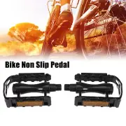 1 Pairs Bicycle Non Slip Pedal 9/16'' Spindle Platform Bike Accessories Black