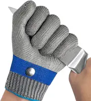 Cut Resistant Gloves Kitchen, Level 5 Protection Cut Resistant Gloves Chain Glove Butcher Gloves Oyster Glove For Mandoline Slicing, Meat Slicing And