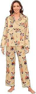 [Joisal] Cute Animal Colorful Squares 2 Piece Women's Pjs Soft Matching Lounge Sets for Women Bridesmaid Pajama Set