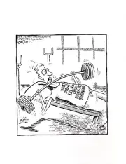 DAVE COVERLY SIGNED ORIGINAL SPEED BUMP PEN+INK DAILY 1998 BENCH PRESSING