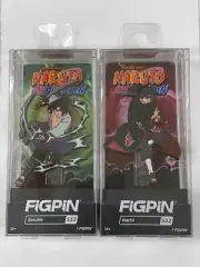 FiGPiN Naruto Itachi #532 + Sasuke # 533 Collectible Pins