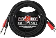 Pig Hog PD-R1415 Dual RCA (Male) to Dual 1/4" Mono (Male) Cable, 15 Feet