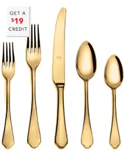 Mepra Dolce Vita Mirror Oro 5Pc Place Setting with $19 Credit