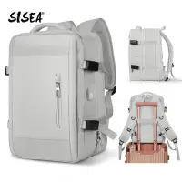 在飛比找蝦皮商城優惠-SISEA 大容量旅行後背包 學生多功能簡約書包 可登機行李