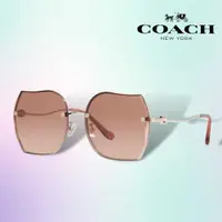 在飛比找ETMall東森購物網優惠-【COACH】時尚大鏡框金屬太陽眼鏡(HC7146BD-90