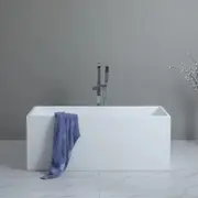 1000-1700*680*580mm Poseidon THBT Gloss White/Matt White Rectangle Acrylic Freestanding Bathtub