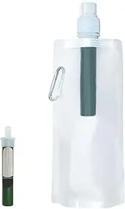 500ml Portable Field Water Bag - Field Carbon Drinking Purifier,Long Lasting Multi-Stage Water Purifier for Hiking, Camping, Travel, Riding, Walking