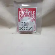 Bicycle 5 Piece Dice Set White w Black Dots Open Package