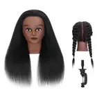 16 Inch 100% Real Hair Mannequin Head Training Head Manikin Cosmetology Doll ...