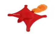 GIGWI LETS FLY SQUIRREL SQUEAK TPR PLUSH RED