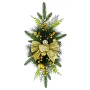 Cordless Christmas Stairway Swag Trim Wreath