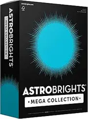 Astrobrights Mega Collection, Colored Cardstock, Bright Blue, 320 Sheets, 65 lb/176 GSM, 8.5" x 11" - More Sheets! (91628)