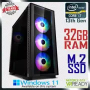 Intel 13th Gen Core i7 13700K RTX 4080 Gaming PC Computer 32GB M.2 SSD Desktop