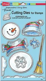 CHRISTMAS WINTER SNOWMAN Dies Craft Die Cutiing Die Set Stampendous DCS5079 NEW