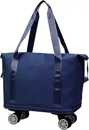[Generic] Duffle Bags - Portable Rolling Duffel Bags with Wheels - Lightweight Large Capacity Traveling Supplies for Men, Women, Teens, Student