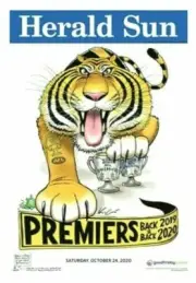 2020 RICHMOND TIGERS AFL PREMIERS GRAND FINAL PREMIERSHIP WEG MARK KNIGHT POSTER